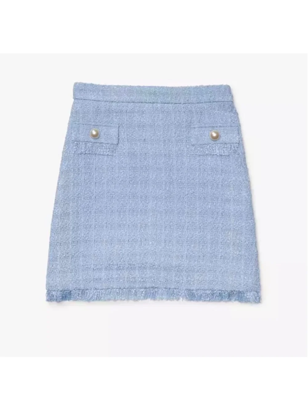 Women's Kate Spade A-Line Tweed Mini Skirt, Size 8, Light Blue